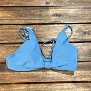 Blue Bikini Top with Bow Design Zaful NWT small